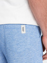 Ombre Clothing Světle modré pánské žíhané kraťasy Ombre Clothing