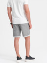 Ombre Clothing Šedé pánské žíhané kraťasy Ombre Clothing