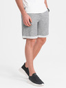 Ombre Clothing Šedé pánské žíhané kraťasy Ombre Clothing