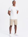 Ombre Clothing Béžové pánské kraťasy Ombre Clothing