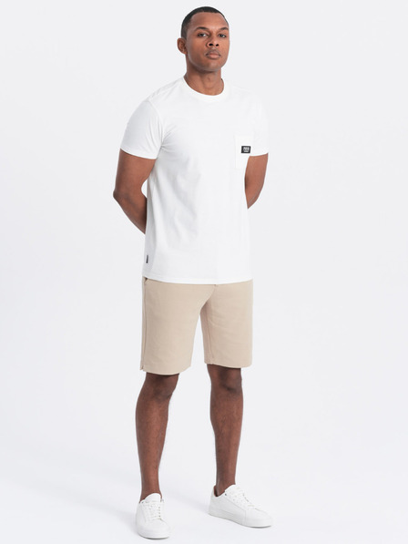Ombre Clothing Béžové pánské kraťasy Ombre Clothing