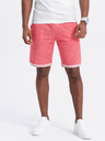 Ombre Clothing Červené pánské žíhané kraťasy Ombre Clothing