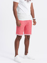 Ombre Clothing Červené pánské žíhané kraťasy Ombre Clothing