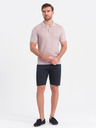 Ombre Clothing Tmavě modré pánské kraťasy s kapsami Ombre Clothing