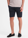 Ombre Clothing Tmavě modré pánské kraťasy s kapsami Ombre Clothing