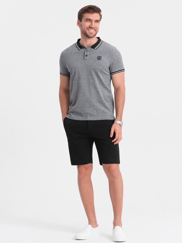 Ombre Clothing Černé pánské kraťasy Ombre Clothing