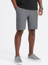 Ombre Clothing Šedé pánské žíhané kraťasy Ombre Clothing