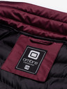 Ombre Clothing Vínová pánská prošívaná vesta Ombre Clothing