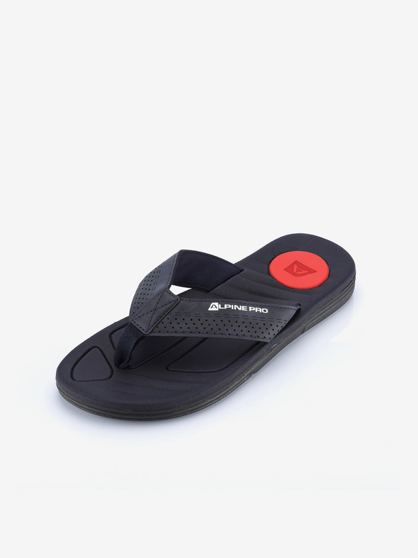 ALPINE PRO Černé pánské žabky ALPINE PRO Ewan