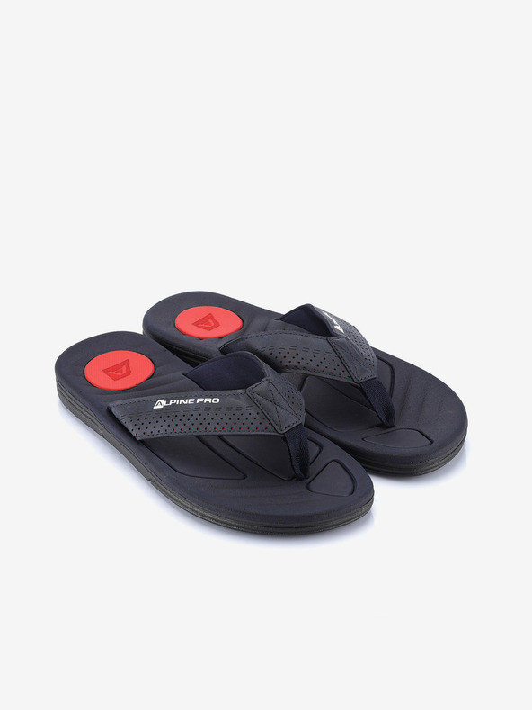 ALPINE PRO Černé pánské žabky ALPINE PRO Ewan