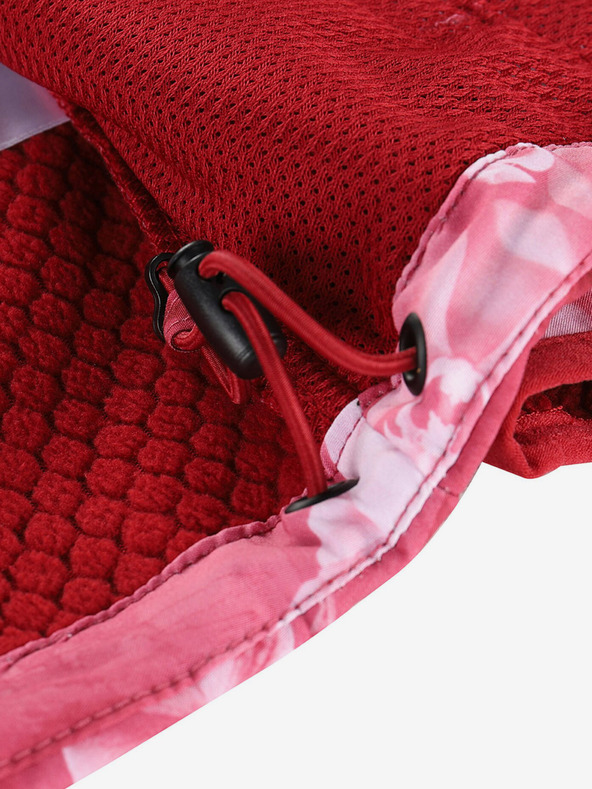 ALPINE PRO Červená dětská vzorovaná softshellová bunda ALPINE PRO HOORO