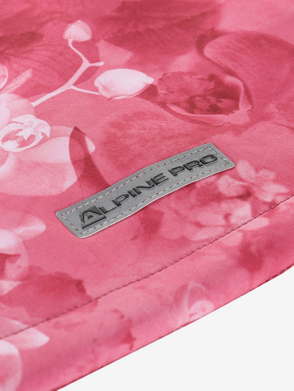 ALPINE PRO Červená dětská vzorovaná softshellová bunda ALPINE PRO HOORO