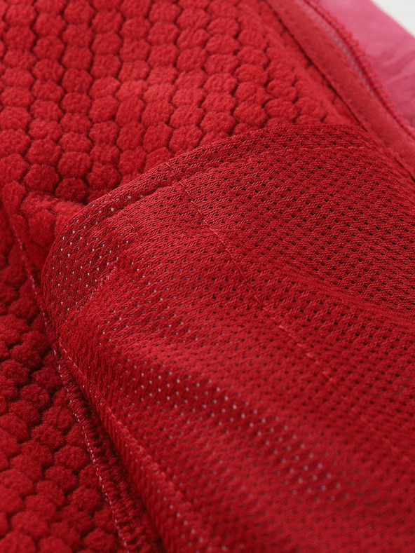 ALPINE PRO Červená dětská vzorovaná softshellová bunda ALPINE PRO HOORO