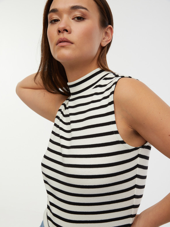 Orsay Černo-bílý dámský pruhovaný top ORSAY