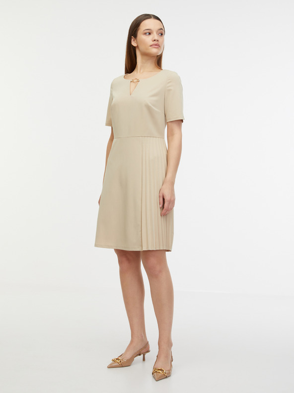 Orsay Béžové dámské šaty ORSAY