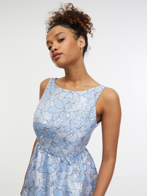 Orsay Světle modré dámské květované šaty ORSAY