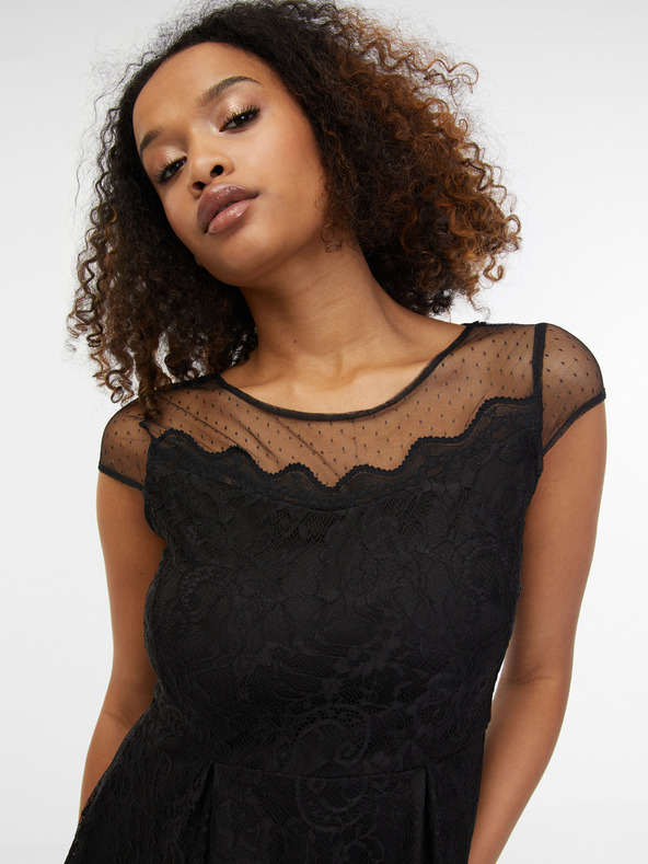 Orsay Černé dámské krajkové šaty ORSAY