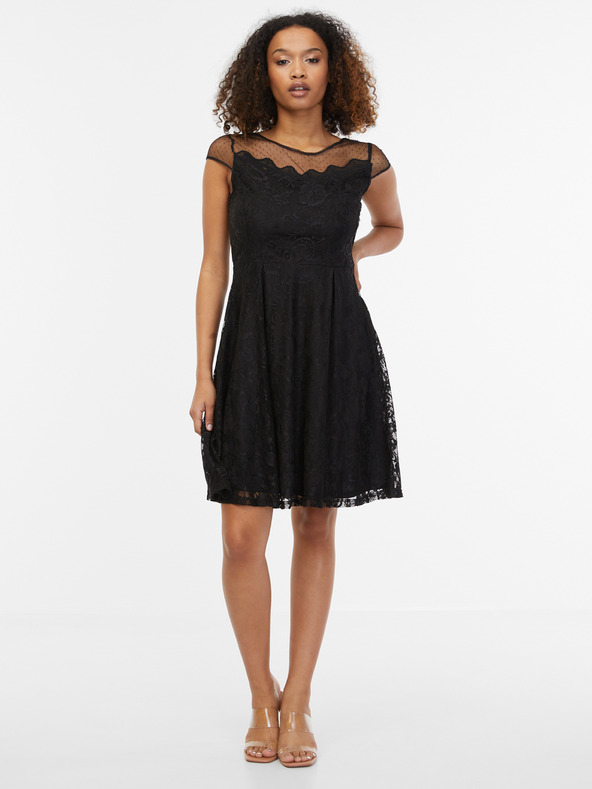 Orsay Černé dámské krajkové šaty ORSAY