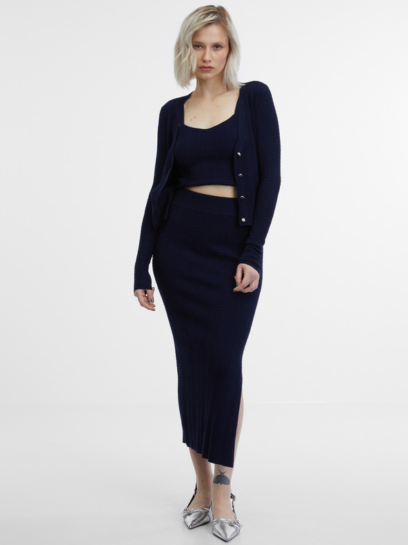 Orsay Tmavě modrý dámský kardigan ORSAY