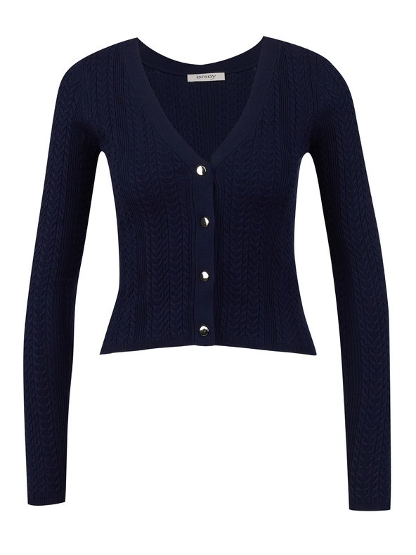 Orsay Tmavě modrý dámský kardigan ORSAY