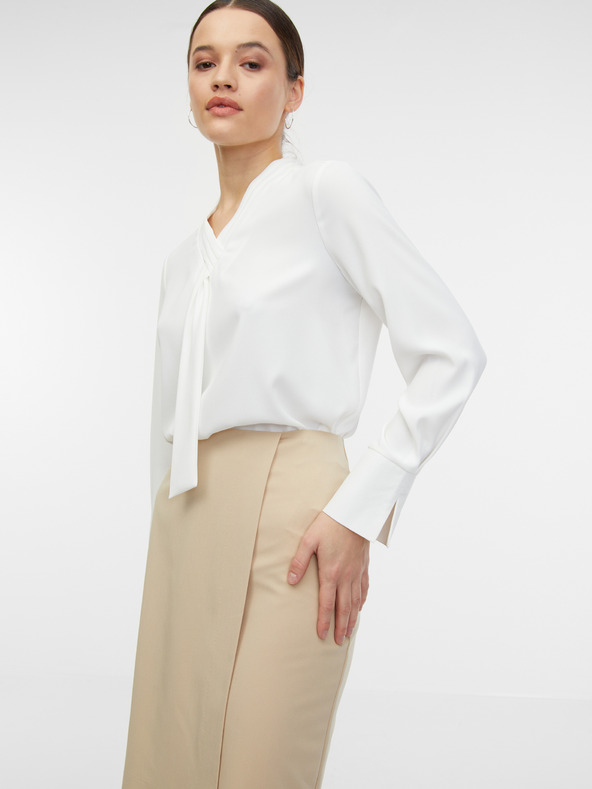 Orsay Béžová dámská pouzdrová sukně ORSAY