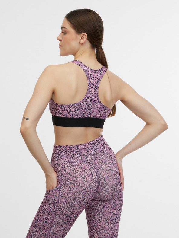 Orsay Světle fialová dámská vzorovaná sportovní podprsenka ORSAY