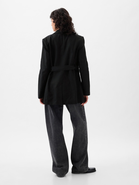 GAP Lněné sako s páskem GAP