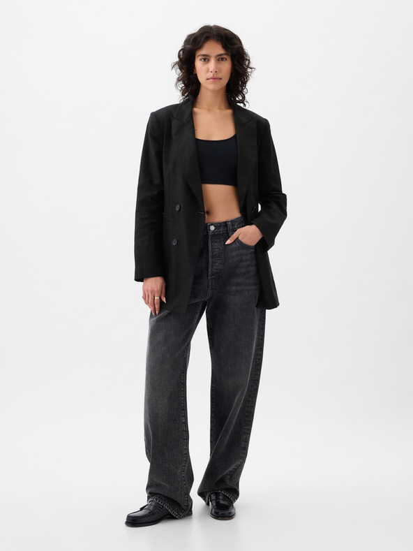 GAP Lněné sako s páskem GAP