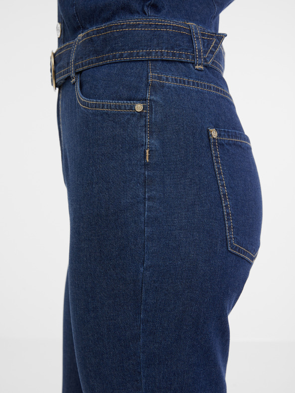 Orsay Tmavě modrý dámský džínový overal ORSAY