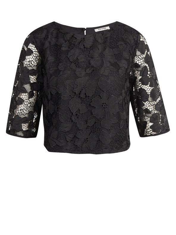 Orsay Černá dámská krajková halenka ORSAY