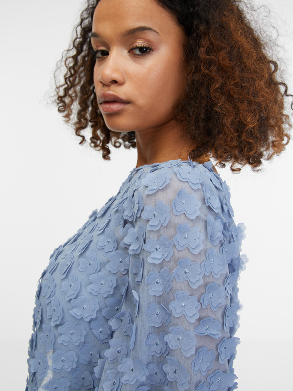 Orsay Světle modrá dámská květovaná halenka ORSAY