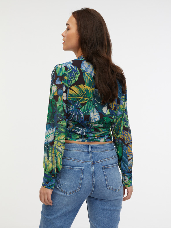 Orsay Zelená dámská vzorovaná halenka ORSAY