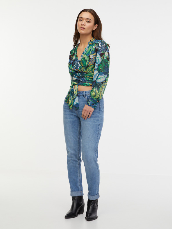 Orsay Zelená dámská vzorovaná halenka ORSAY