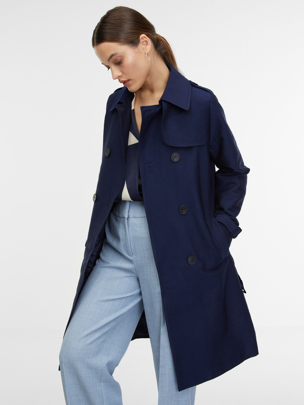 Orsay Tmavě modrý dámský trenčkot ORSAY