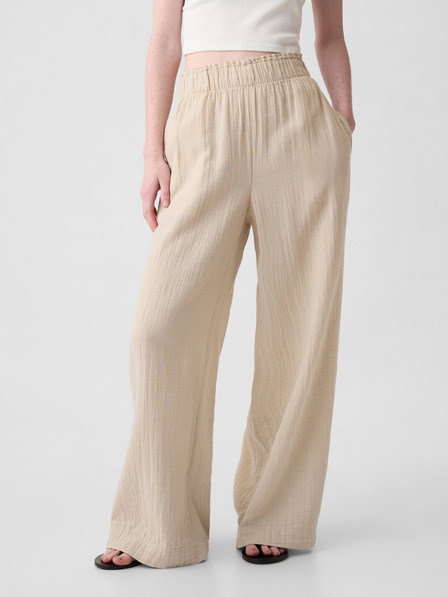 GAP Mušelínové kalhoty wide leg GAP