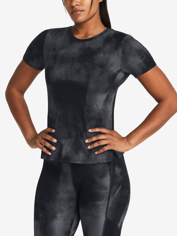 Under Armour Černé dámské vzorované tričko Under Armour UA Launch Elite Printed SS