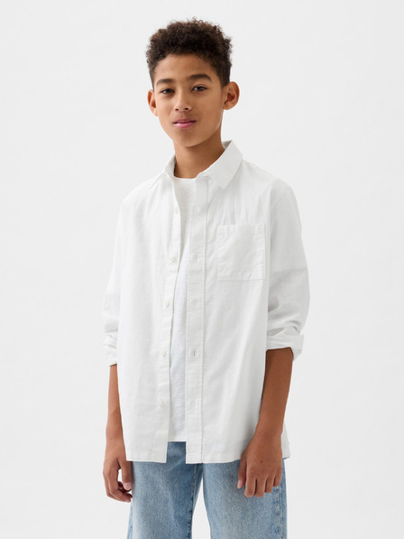 GAP Dětská lněná košile oxford GAP