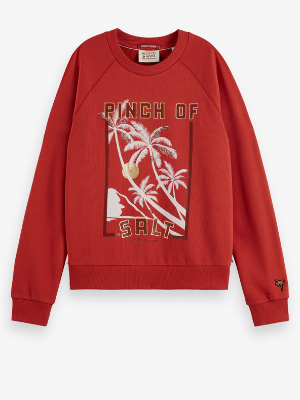 Scotch & Soda Červená dámská mikina Scotch & Soda