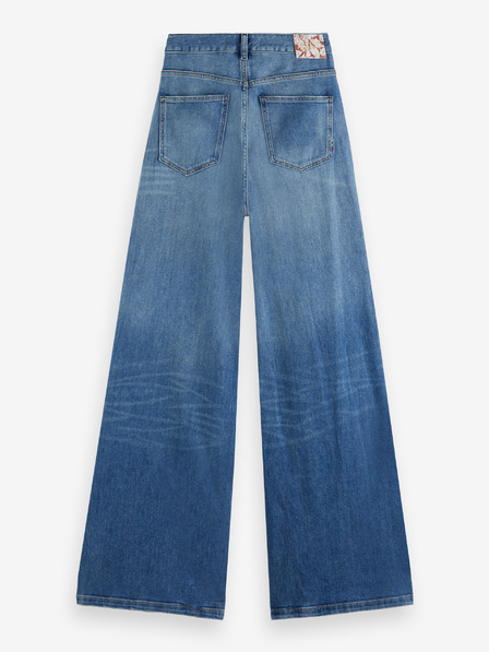 Scotch & Soda Modré dámské široké džíny Scotch & Soda