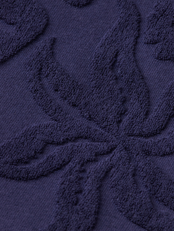 Scotch & Soda Tmavě modré pánské teplákové kraťasy Scotch & Soda Jacquard Towelling Shorts