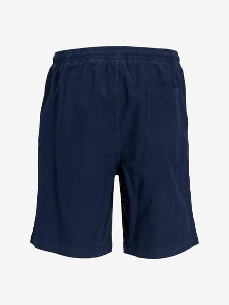Jack & Jones Tmavě modré pánské kraťasy s příměsí lnu Jack & Jones Karl