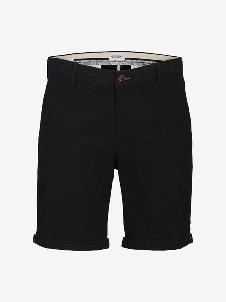 Jack & Jones Černé pánské chino kraťasy Jack & Jones Fury