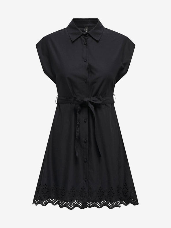 ONLY Černé dámské košilové šaty ONLY Lou