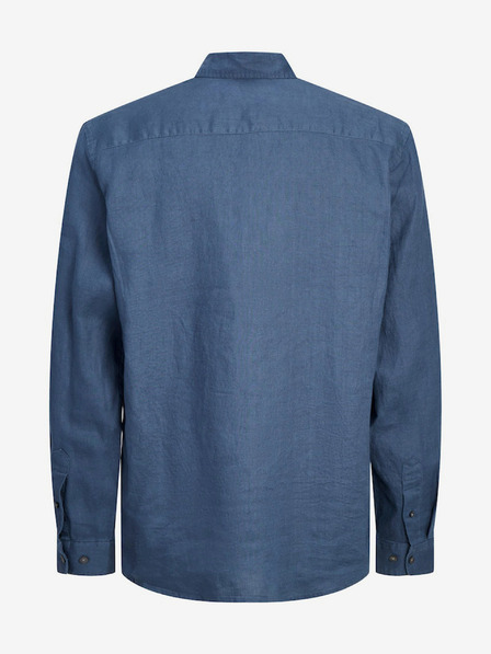 Jack & Jones Modrá pánská lněná košile Jack & Jones Lawrence