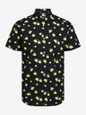 Jack & Jones Černá pánská vzorovaná košile s krátkým rukávem Jack & Jones Sunshade