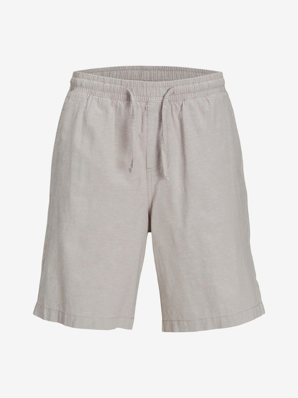 Jack & Jones Béžové pánské kraťasy s příměsí lnu Jack & Jones Karl
