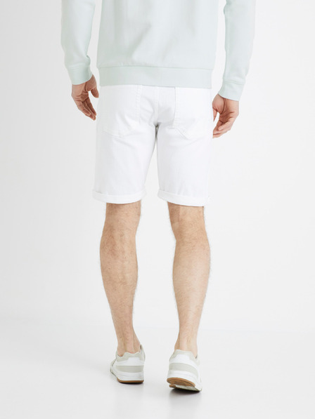 Celio Bílé pánské džínové kraťasy Celio Dofirstbm