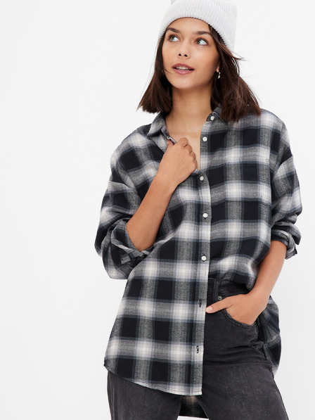 GAP Dětská flanelová košile kostka organic GAP