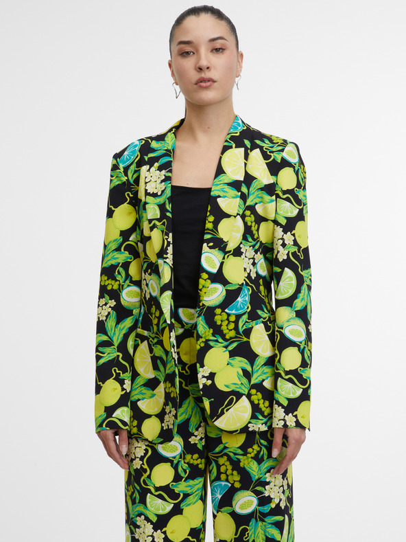 Orsay Černo-zelené dámské vzorované sako ORSAY