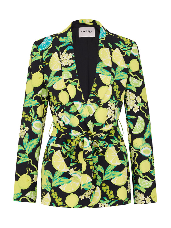 Orsay Černo-zelené dámské vzorované sako ORSAY